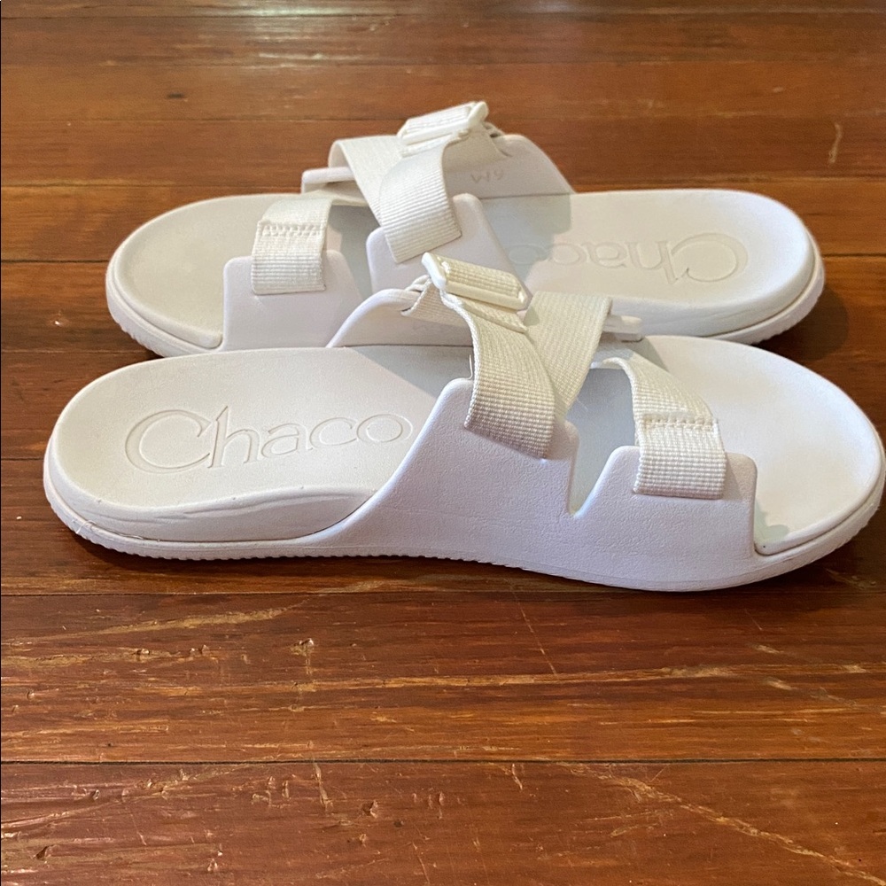 Chaco Women’s White Slide Sandals Size 9 - Picture 4 of 6